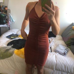 Tan/ Auburn Mini Dress